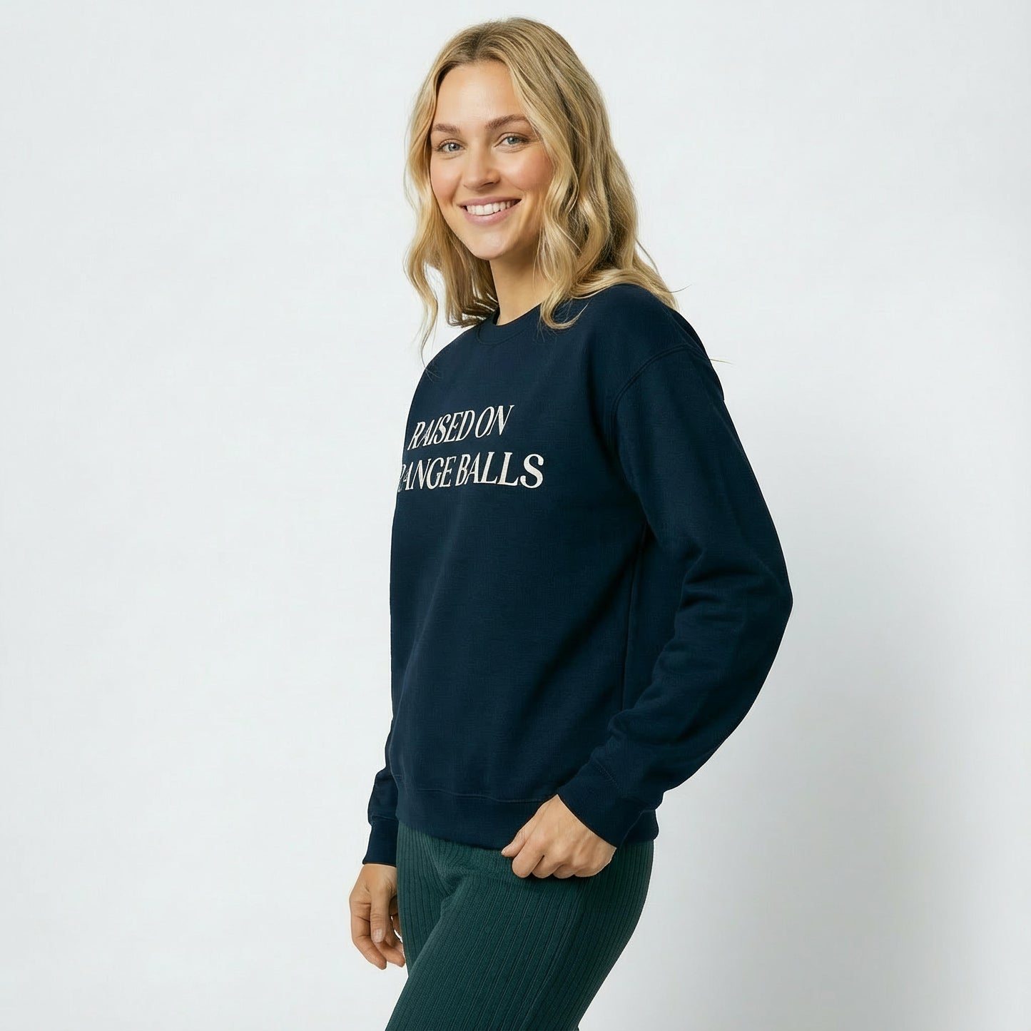Navy Raised on Range Balls Sweatshirt