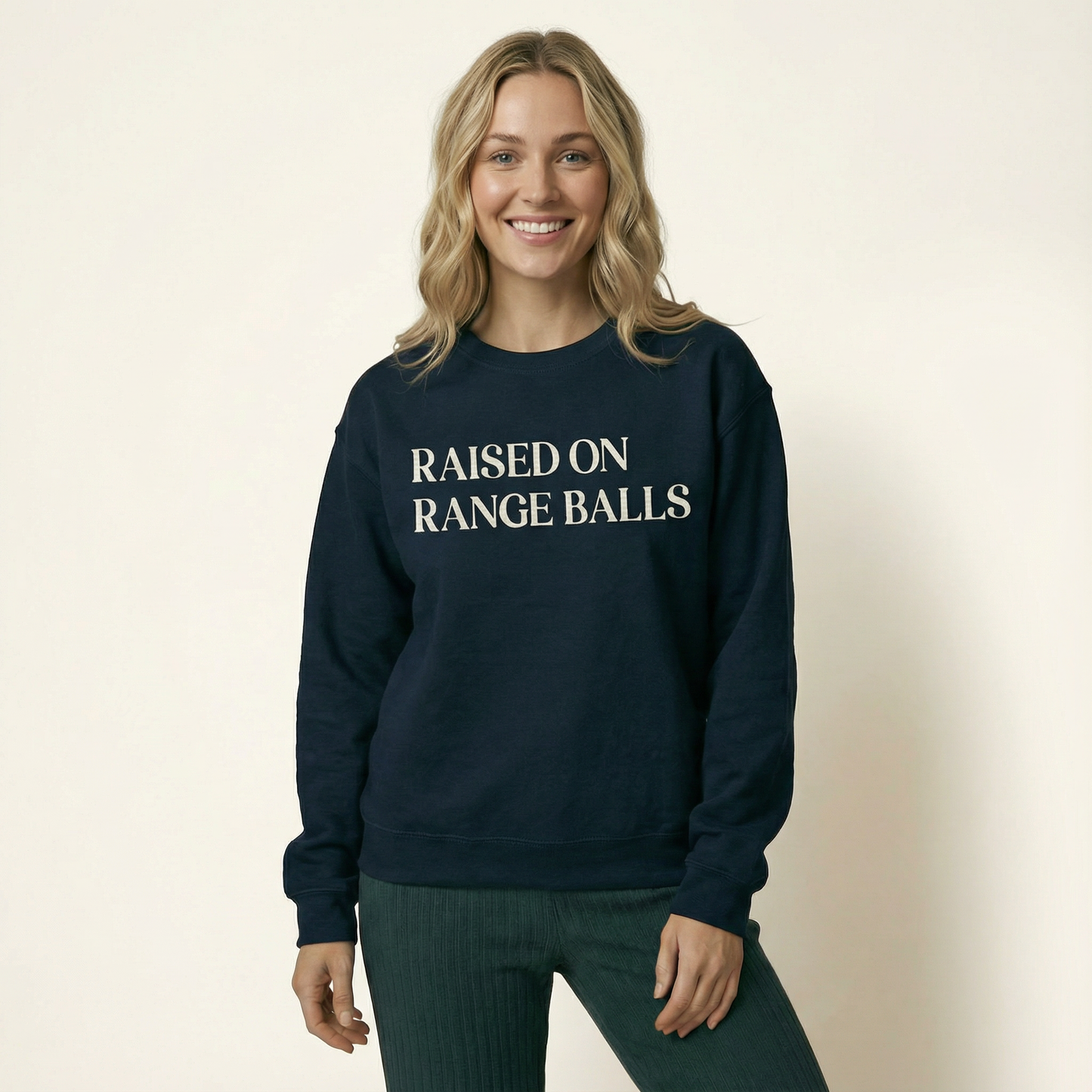 Navy Raised on Range Balls Sweatshirt