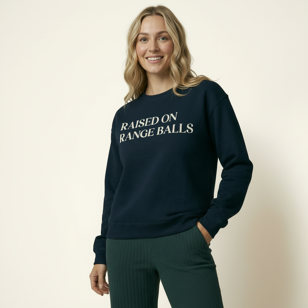 Navy Raised on Range Balls Sweatshirt