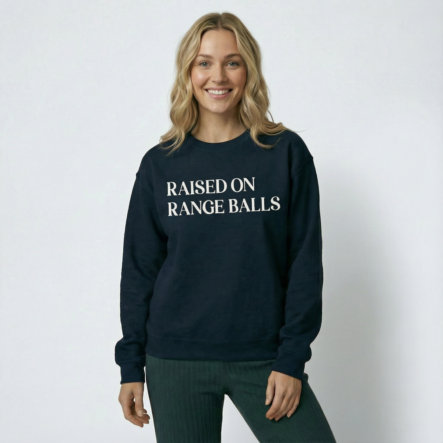 Navy Raised on Range Balls Sweatshirt