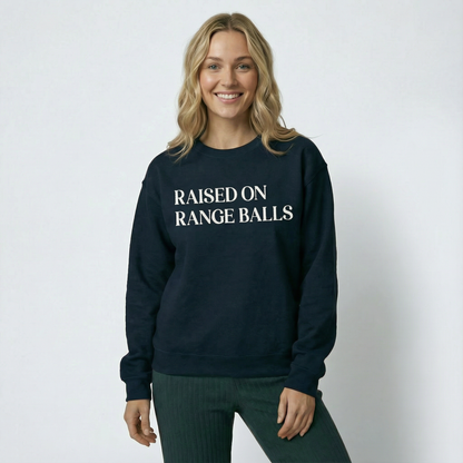 Navy Raised on Range Balls Sweatshirt