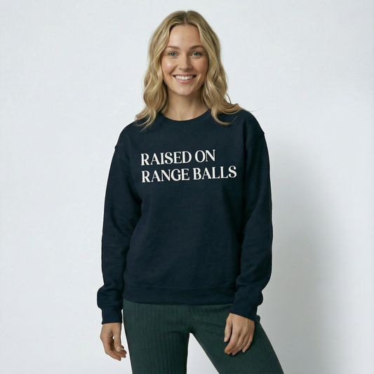Navy Raised on Range Balls Sweatshirt
